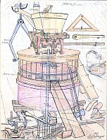 Mahlstuhl einer Bauernmühle im Schwarzwald