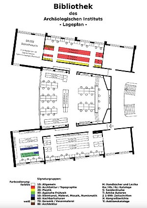 Lageplan der Bibliothek der Klassischen Archäologie