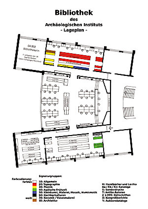 Lageplan der Bibliothek der Klassischen Archäologie