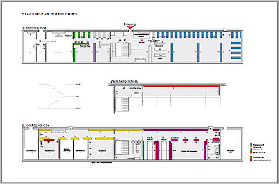 Standortplan der Bibliothek des Romanischen Seminars