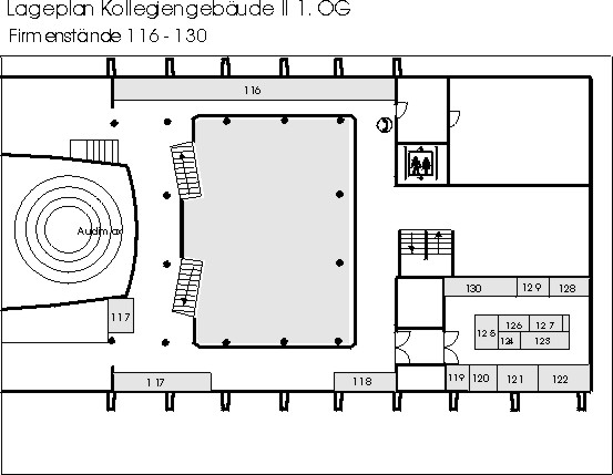 Plan des 1.OG im KG II