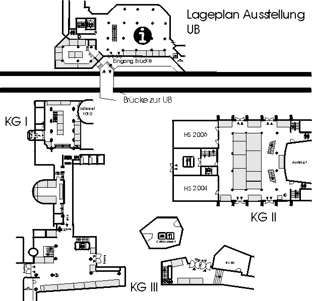 Gesamtlageplan der Veranstaltungsorte