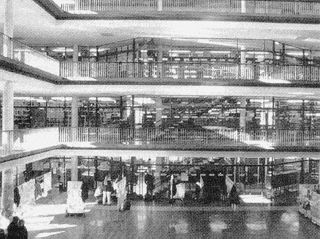 Blick auf die Bibliothek fr Rechtswissenschaft im Kollegiengebude II